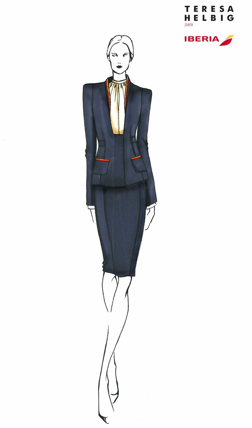 Teresa Helbig diseña los nuevos uniformes de Iberia Teresa Helbig diseña los nuevos uniformes de Iberia