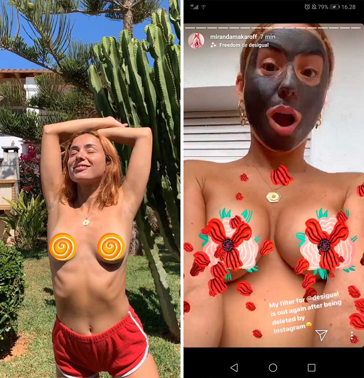 Desigual y Miranda Makaroff crean un filtro para pechos en Instagram Desigual y Miranda Makaroff crean un filtro para pechos en Instagram