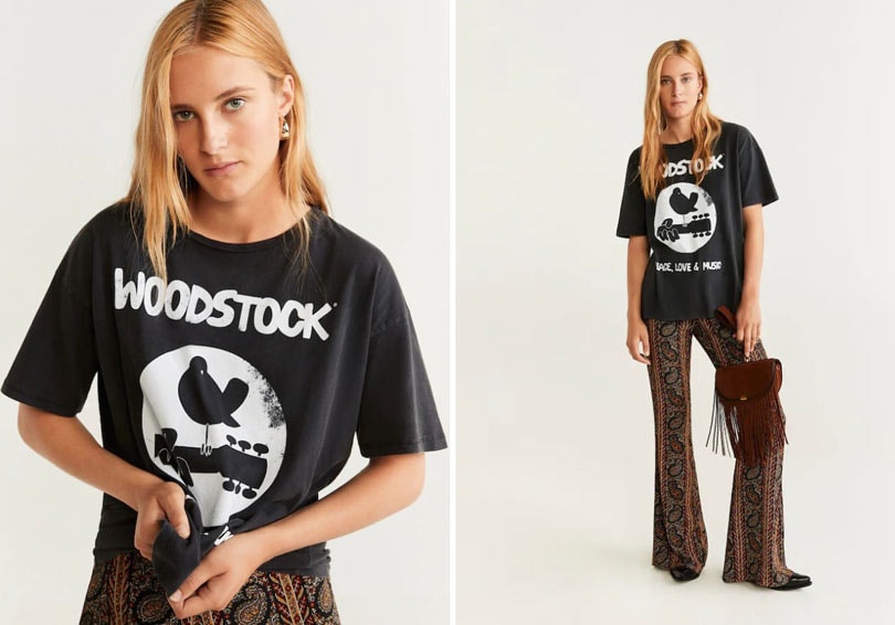 Mango celebra el 50 aniversario de Woodstock con tres camisetas en edición limitada Mango celebra el 50 aniversario de Woodstock con tres camisetas en edición limitada