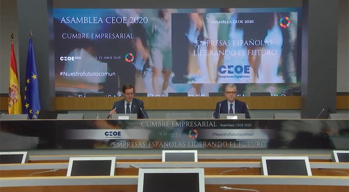 Asamblea de la CEOE: Pablo Isla (Inditex) presenta las 10 conclusiones finales de la cumbre para la reconstrucción Asamblea de la CEOE: Pablo Isla (Inditex) presenta las 10 conclusiones finales de la cumbre para la reconstrucción
