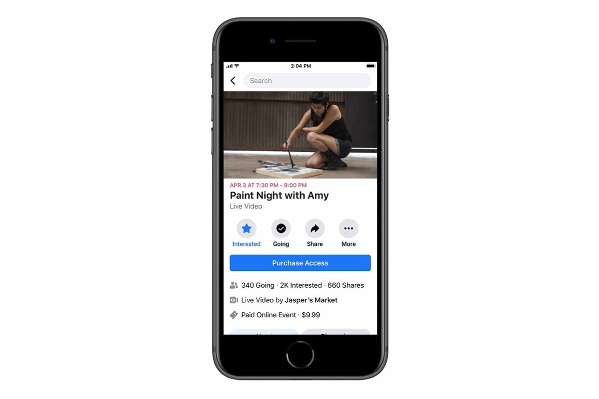 Facebook permitirá cobrar por los eventos online Facebook permitirá cobrar por los eventos online