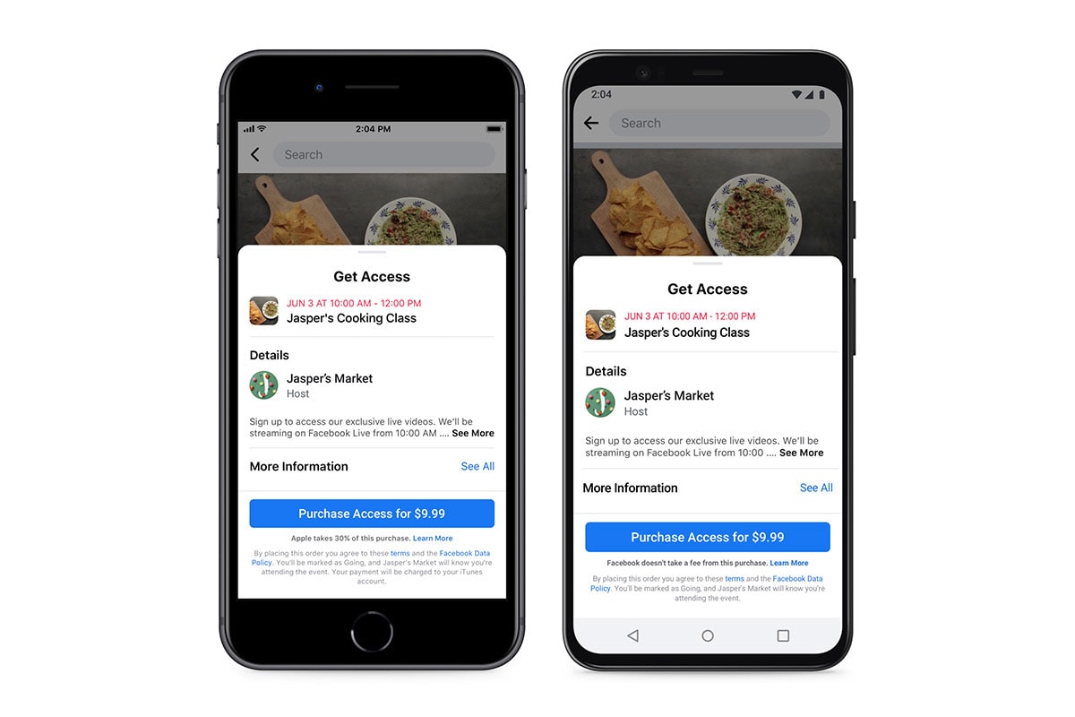 Facebook permitirá cobrar por los eventos online Facebook permitirá cobrar por los eventos online